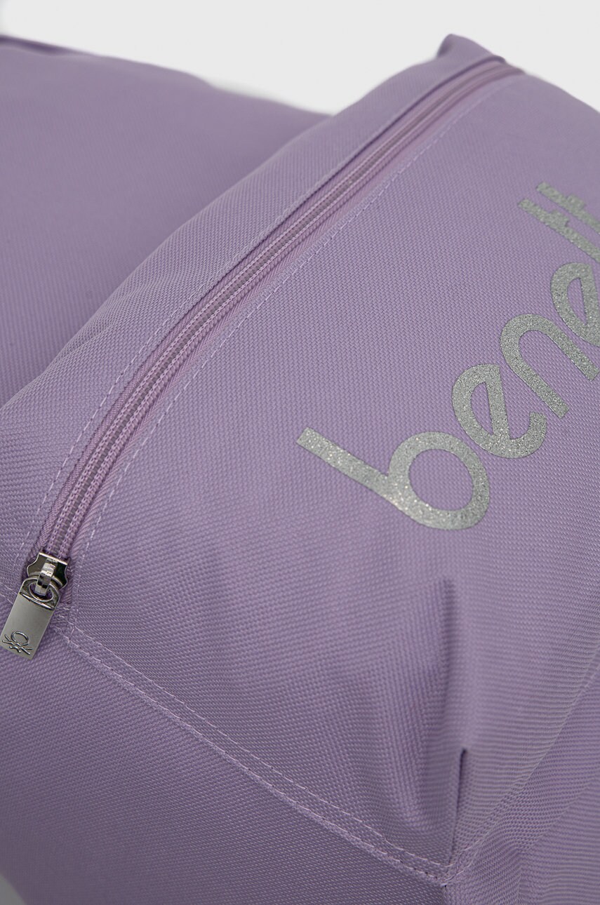 

Дитячий рюкзак United Colors of Benetton колір фіолетовий великий з принтом