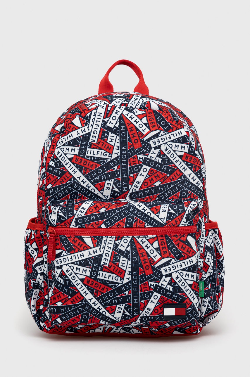 

Раница Tommy Hilfiger в червено голям размер с десен, Червен