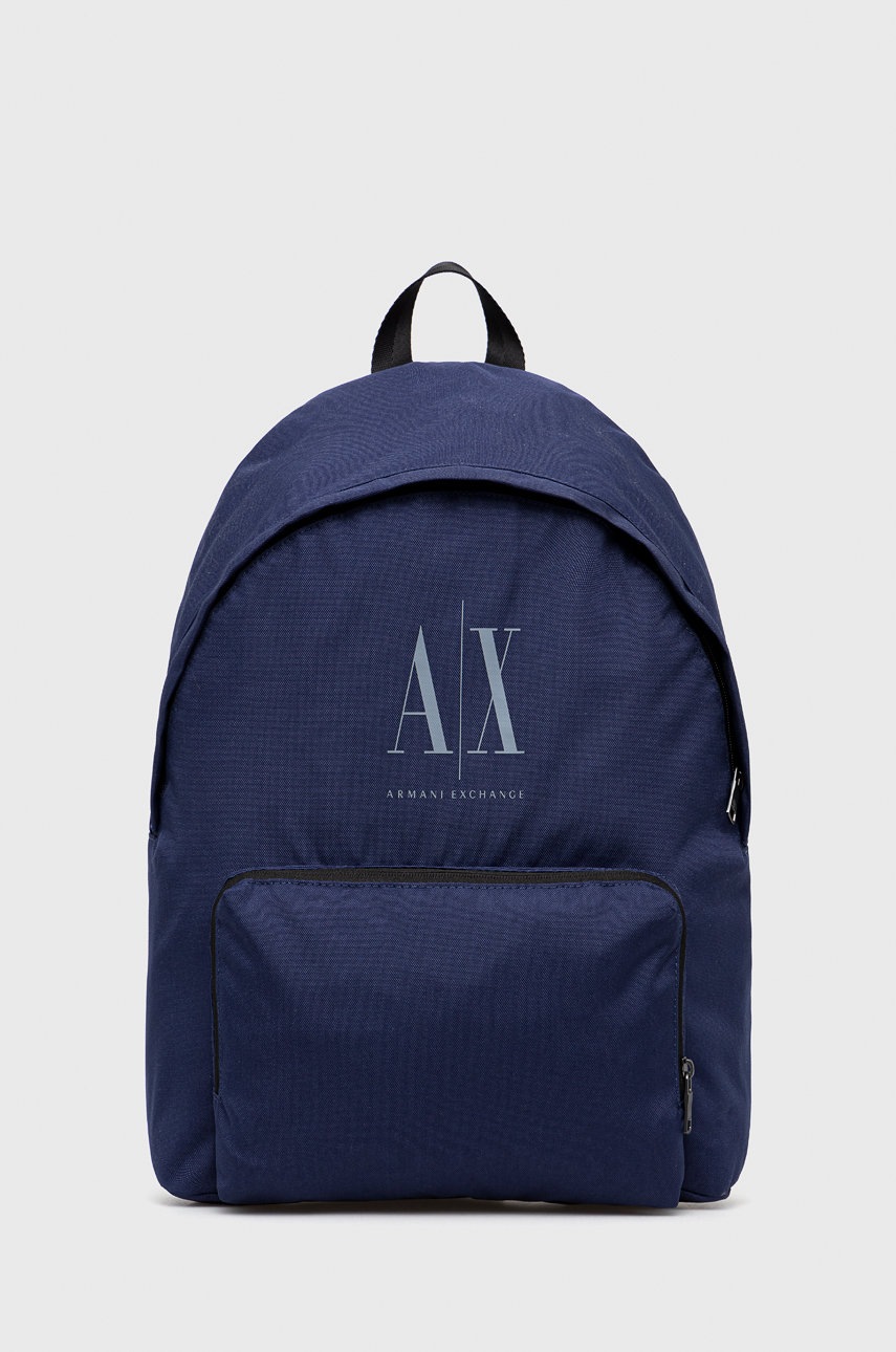 

Раница Armani Exchange мъжки в тъмносиньо голям размер с принт, Тъмносин