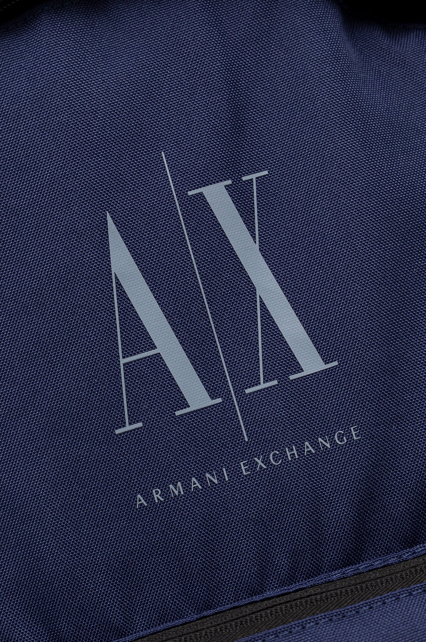 

Рюкзак Armani Exchange мужской цвет синий большой с принтом