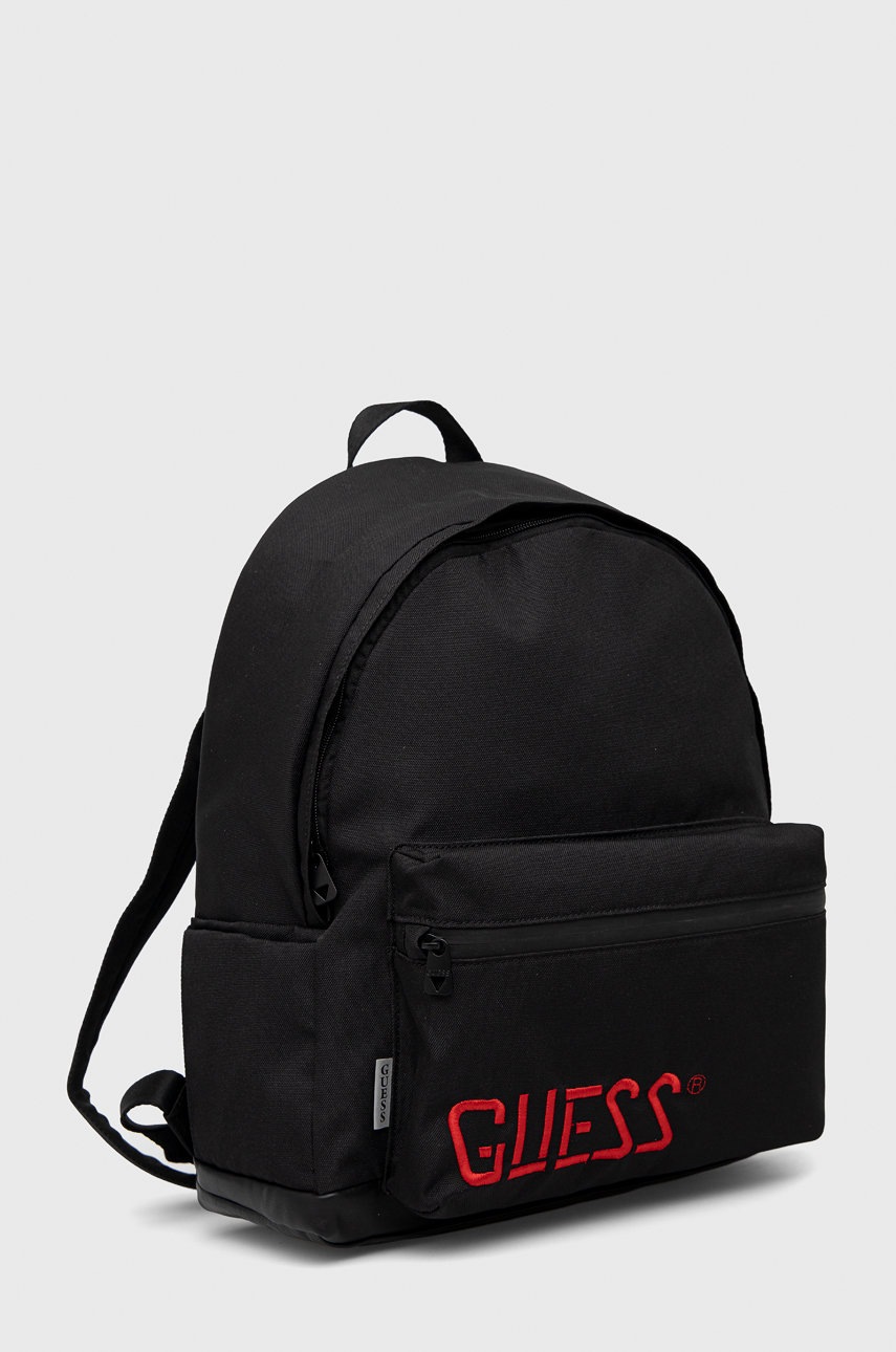 

Рюкзак Guess мужской цвет чёрный большой с аппликацией