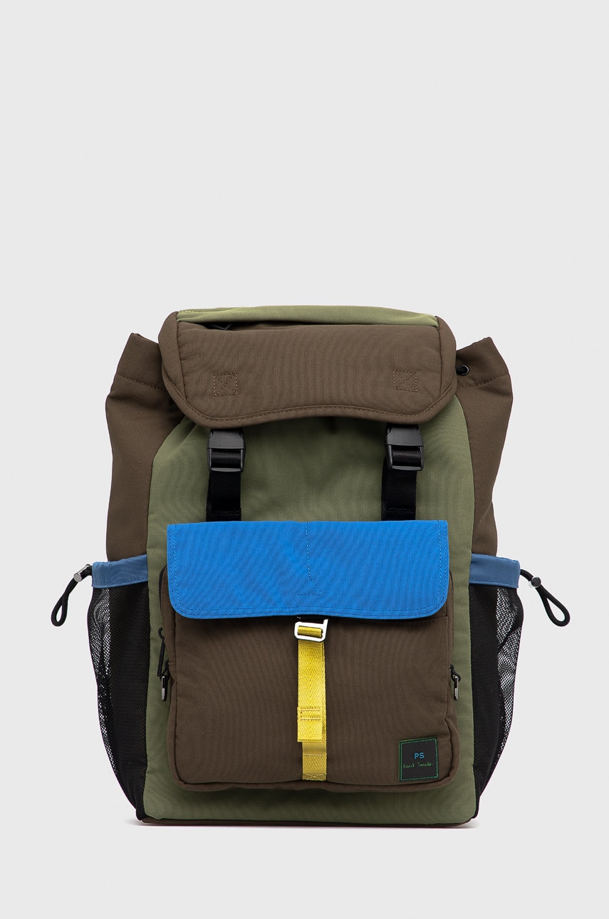 Ps paul smith rucsac barbati, culoarea verde, mare, neted