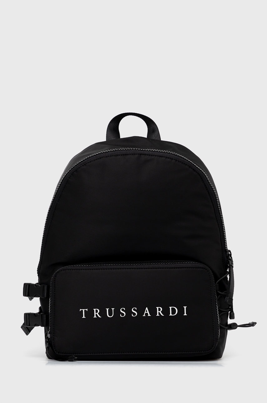 

Раница Trussardi мъжки в черно голям размер с принт, Черен