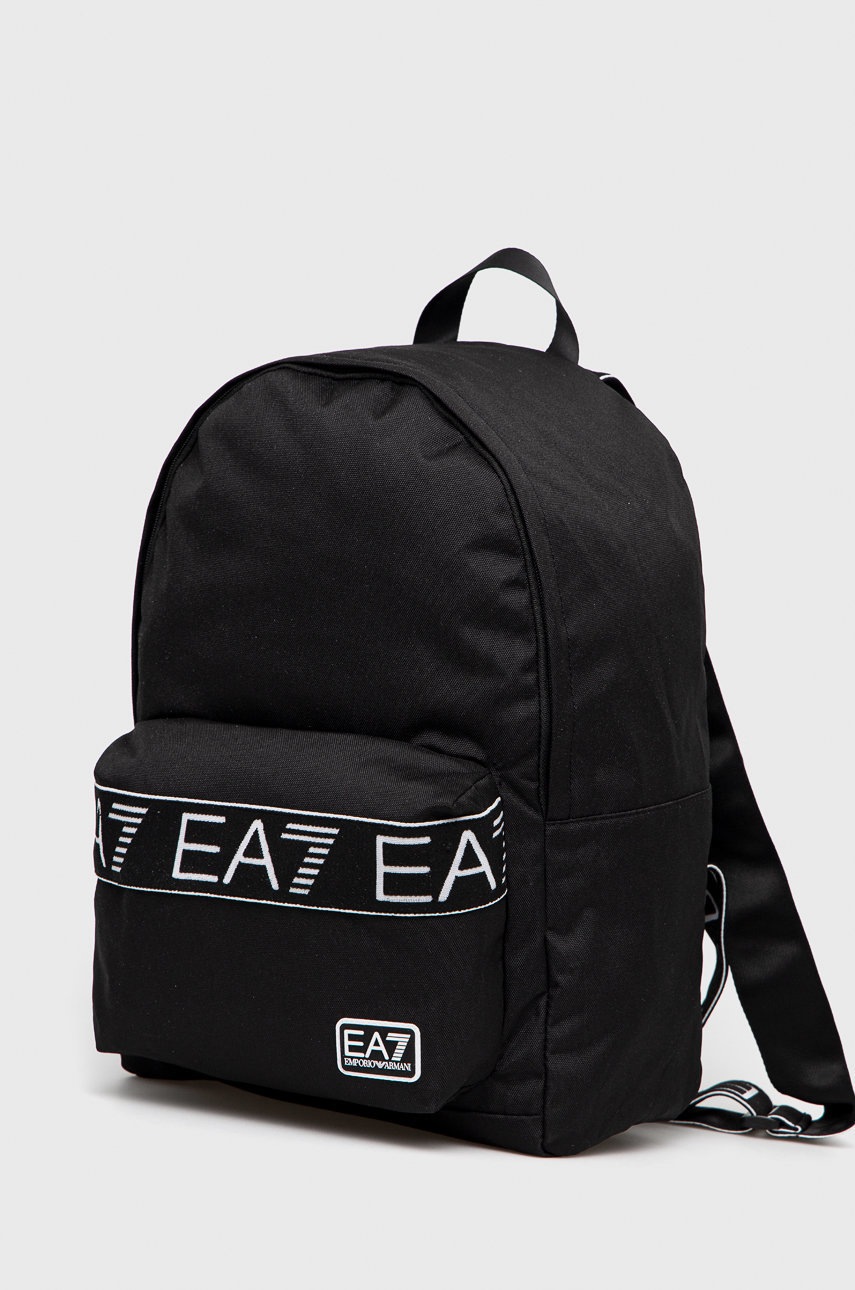 

Рюкзак EA7 Emporio Armani мужской цвет чёрный большой с аппликацией