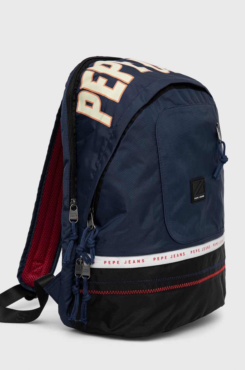 

Рюкзак Pepe Jeans Smith Backpack чоловічий колір синій великий з принтом