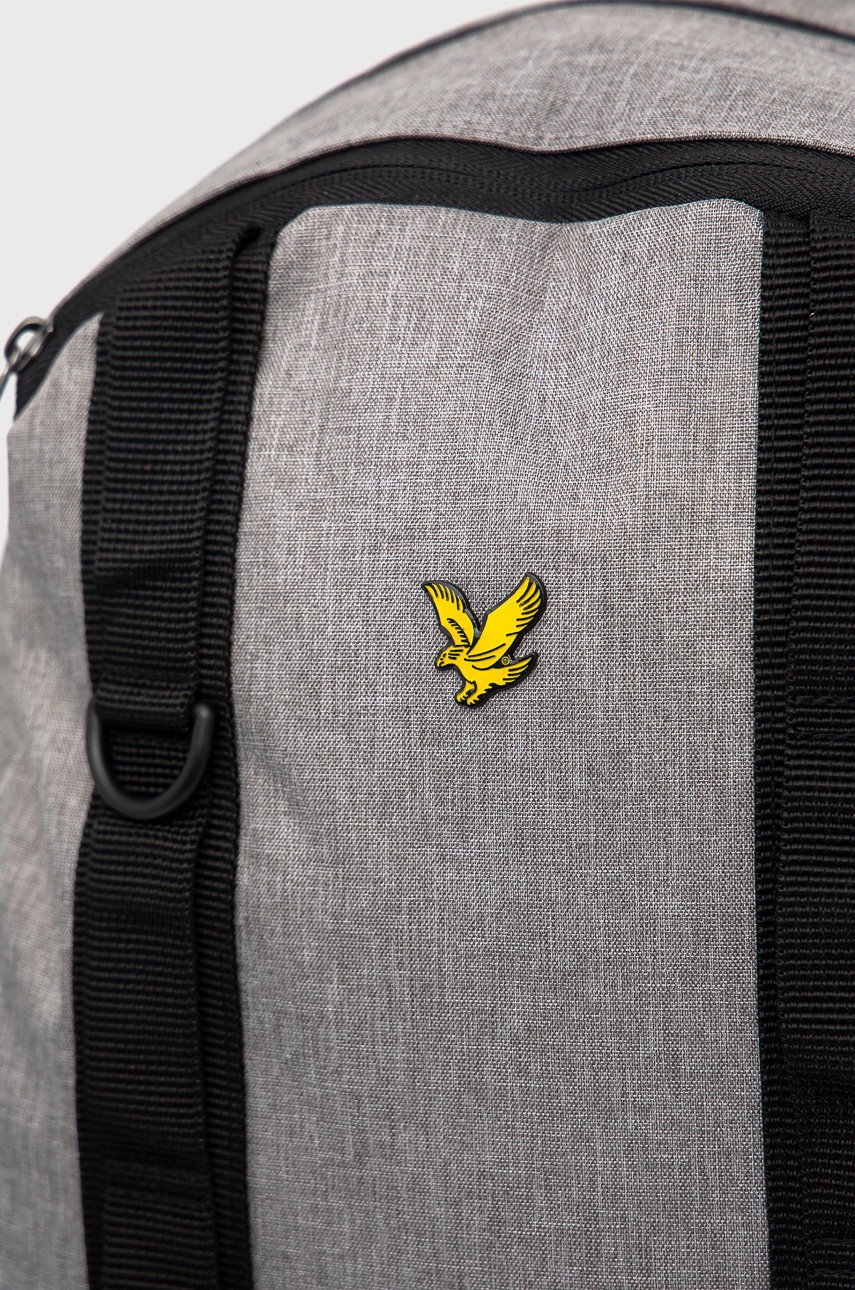 

Рюкзак Lyle & Scott мужской цвет серый большой однотонный
