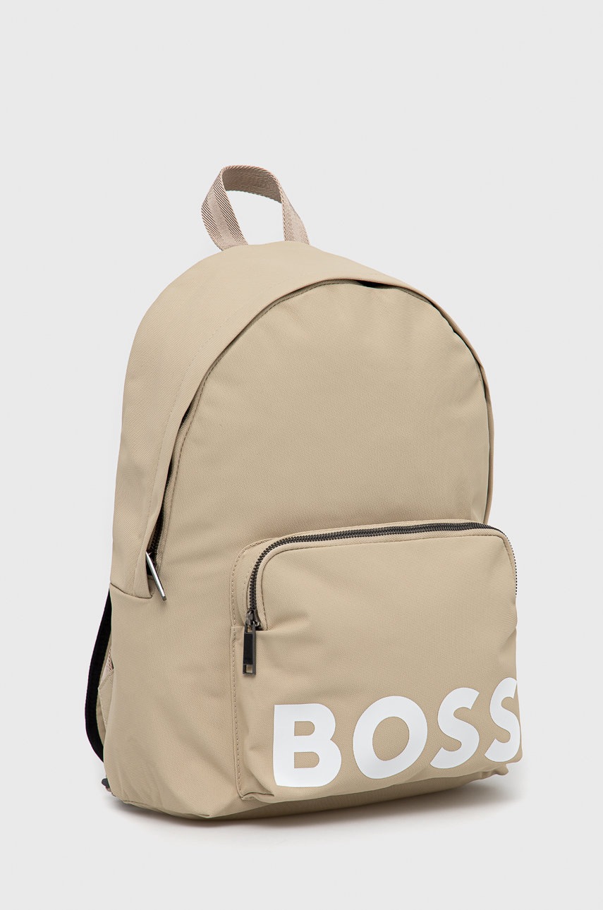 

Рюкзак BOSS мужской цвет бежевый большой с принтом