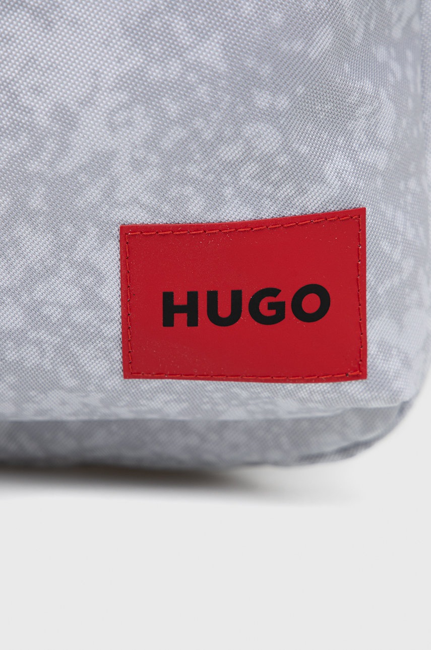 

Рюкзак HUGO мужской цвет серый большой узорный