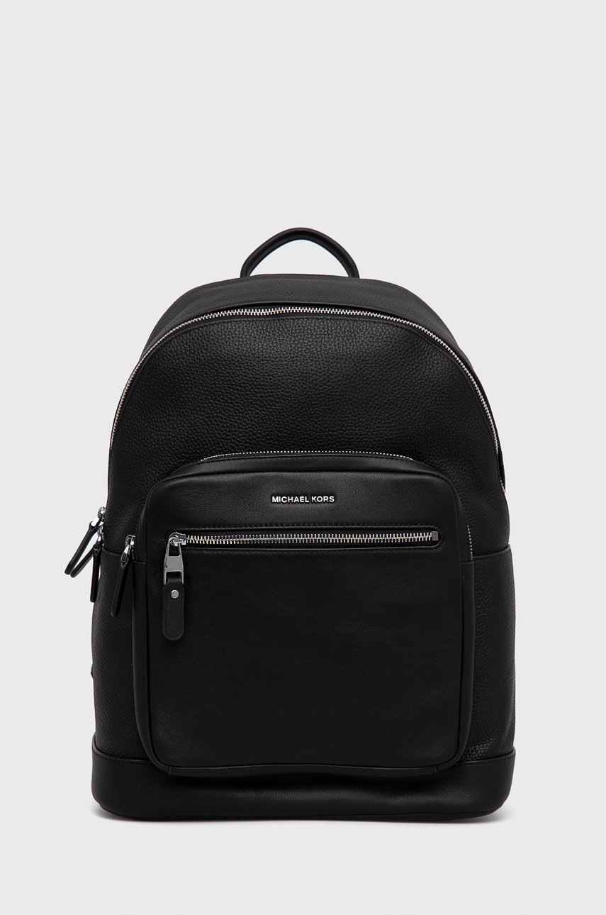 

Кожена раница Michael Kors в черно голям размер с изчистен дизайн, Черен