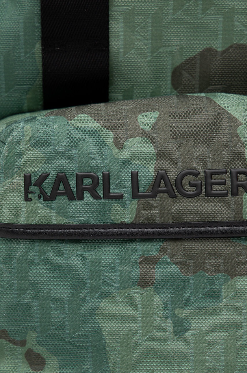 

Рюкзак Karl Lagerfeld мужской цвет зелёный большой узорный