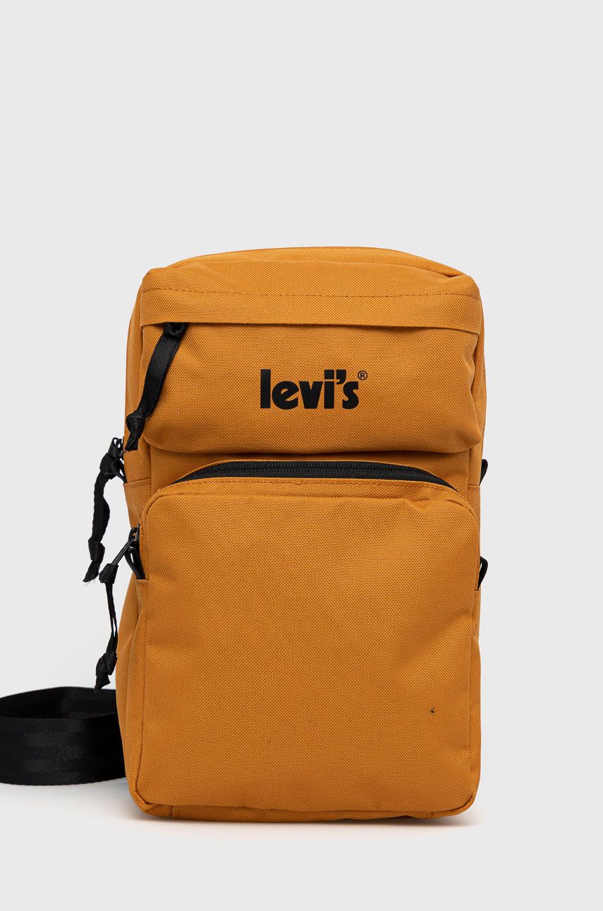 Levi's plecak kolor żółty mały gładki