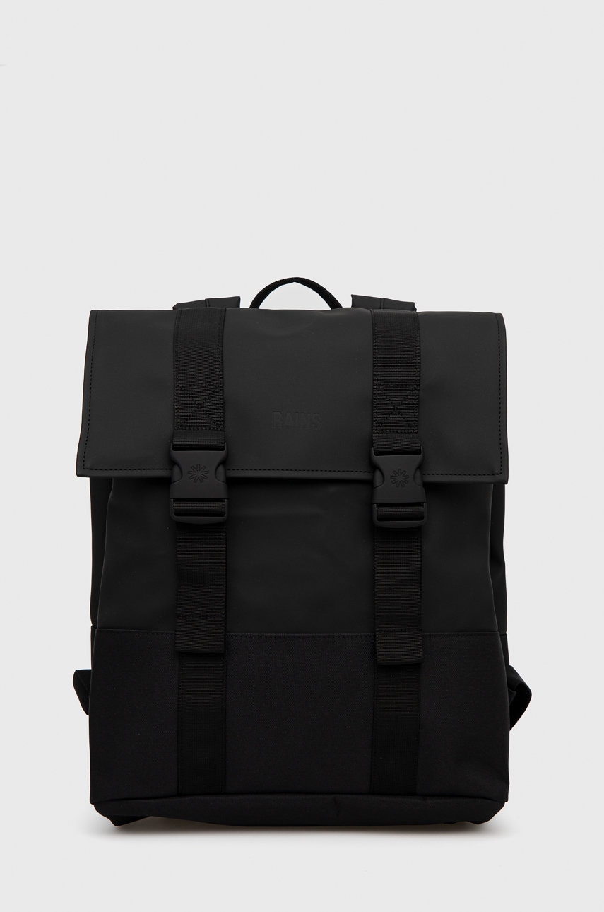 Rains rucsac 13710 Buckle Msn Bag culoarea negru, mare, neted