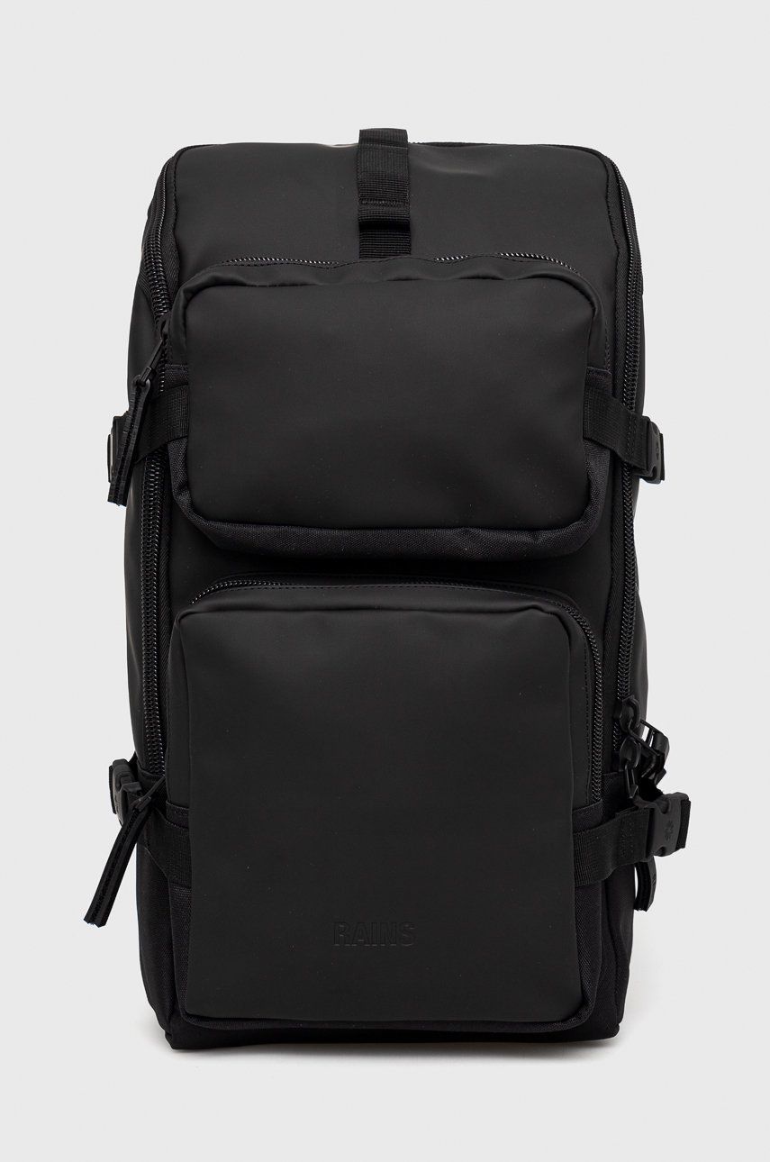 Rains rucsac 13860 Charger Backpack culoarea negru, mare, neted answear.ro imagine noua 2022