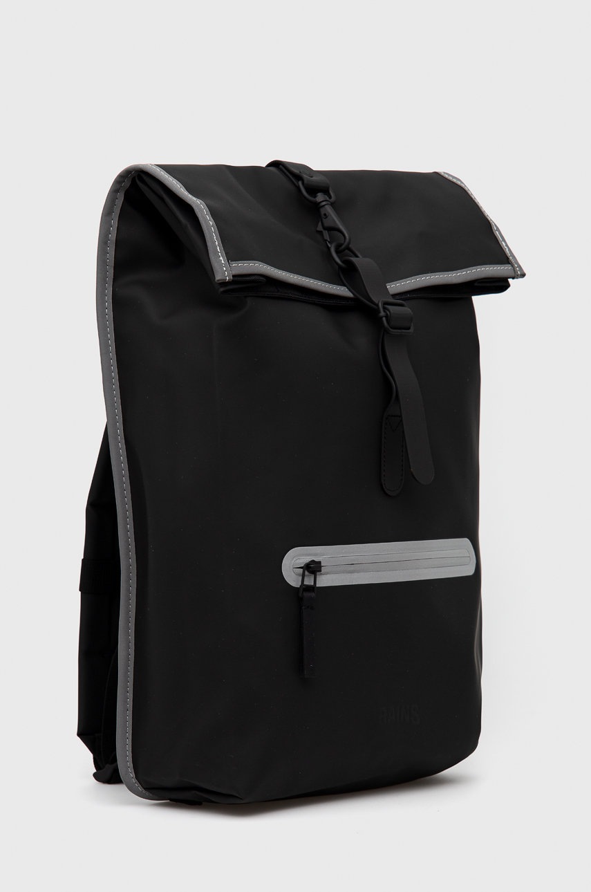 

Рюкзак Rains 14030 Rolltop Rucksack Reflective колір чорний великий однотонний