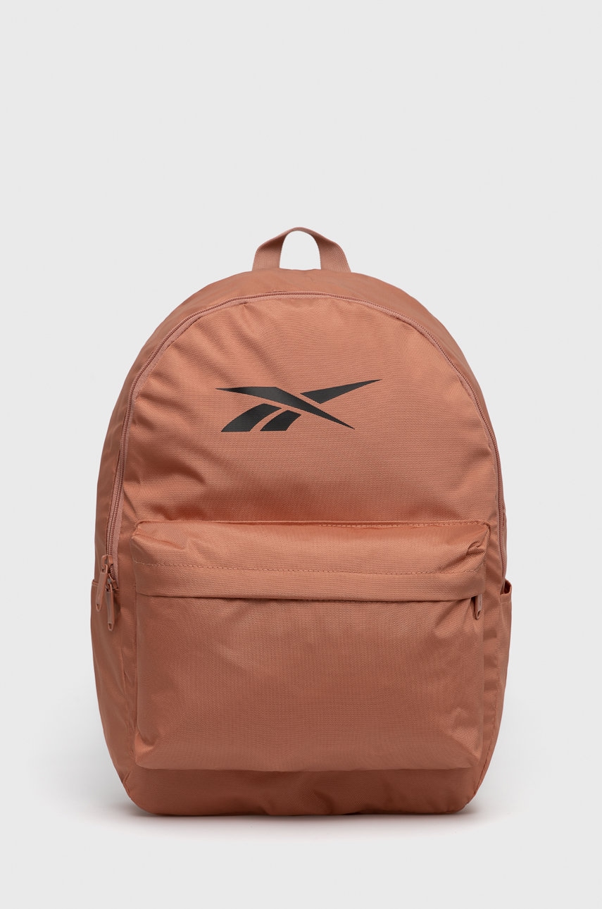 Reebok rucsac culoarea portocaliu, mare, cu imprimeu