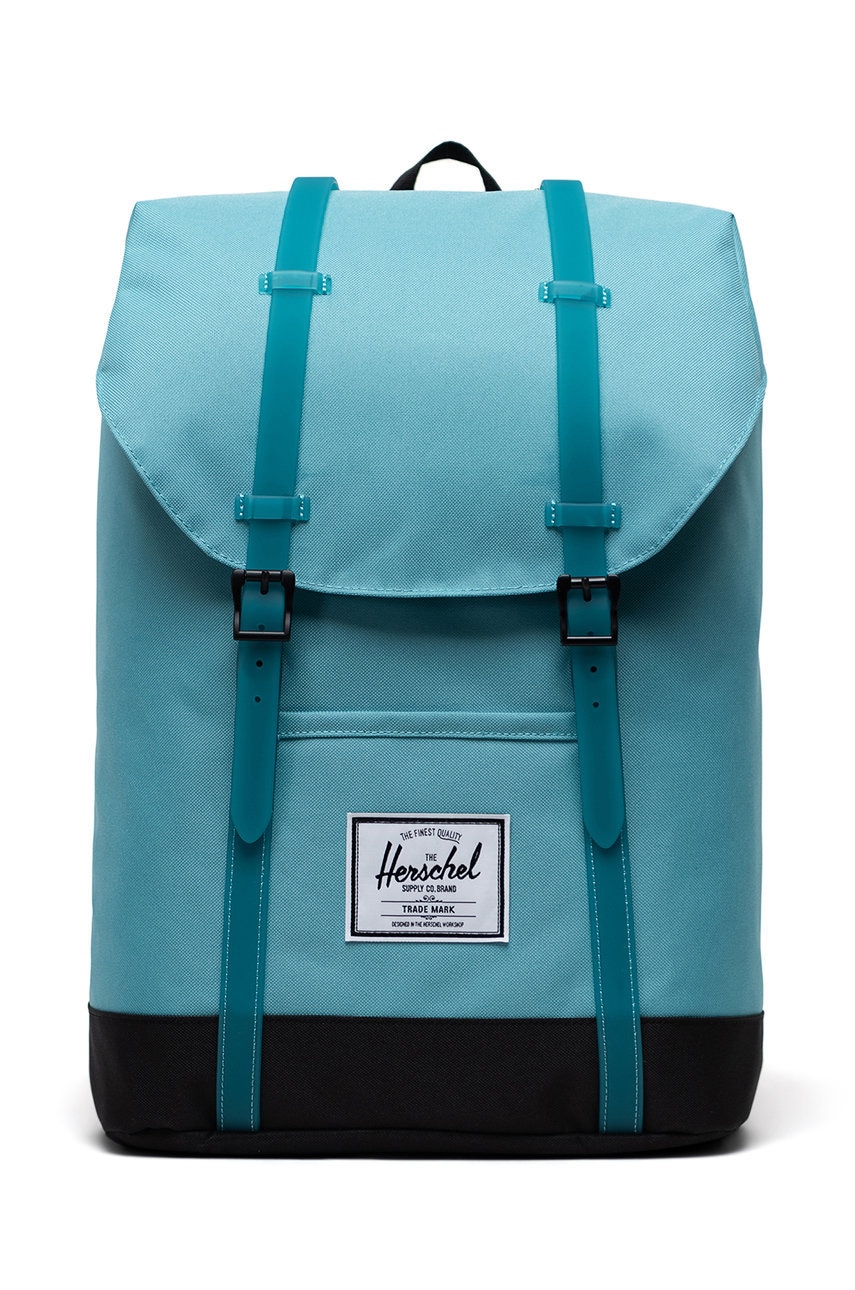 Herschel rucsac culoarea turcoaz, mare, neted