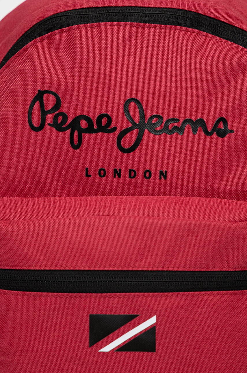 

Рюкзак Pepe Jeans London Backpack цвет красный большой с принтом
