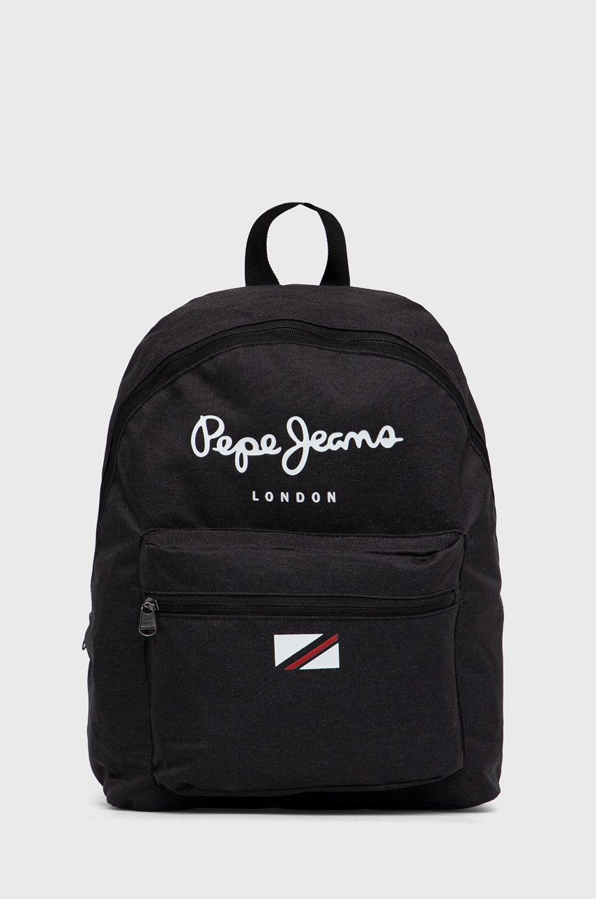 Pepe Jeans plecak LONDON BACKPACK kolor czarny duży z nadrukiem