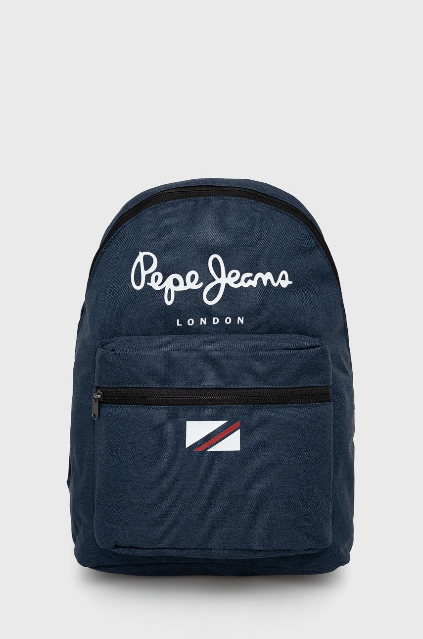 Pepe Jeans rucsac London Backpack culoarea albastru marin, mare, cu imprimeu