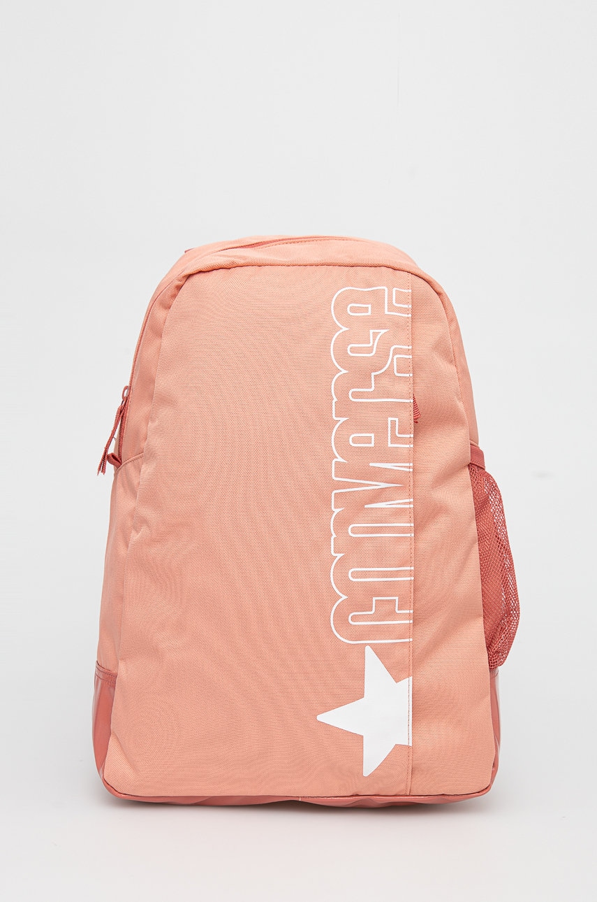 Converse rucsac culoarea portocaliu, mare, cu imprimeu