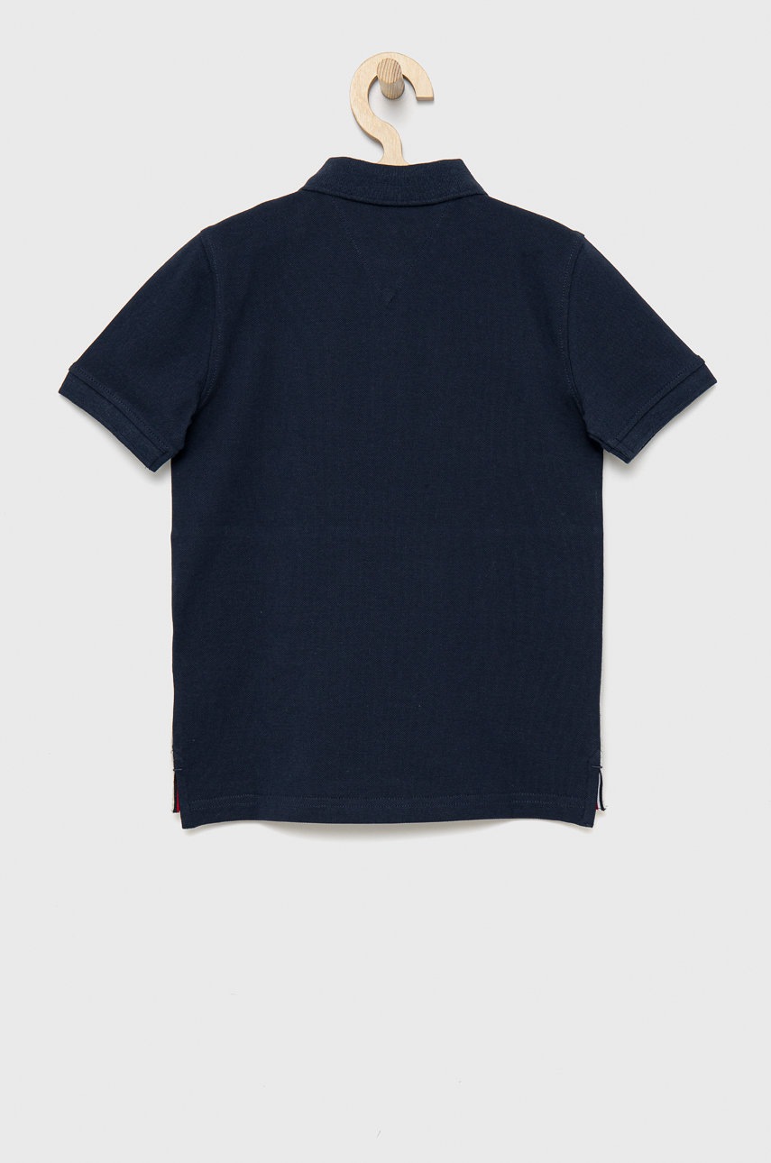 

Детское поло Tommy Hilfiger цвет синий с принтом