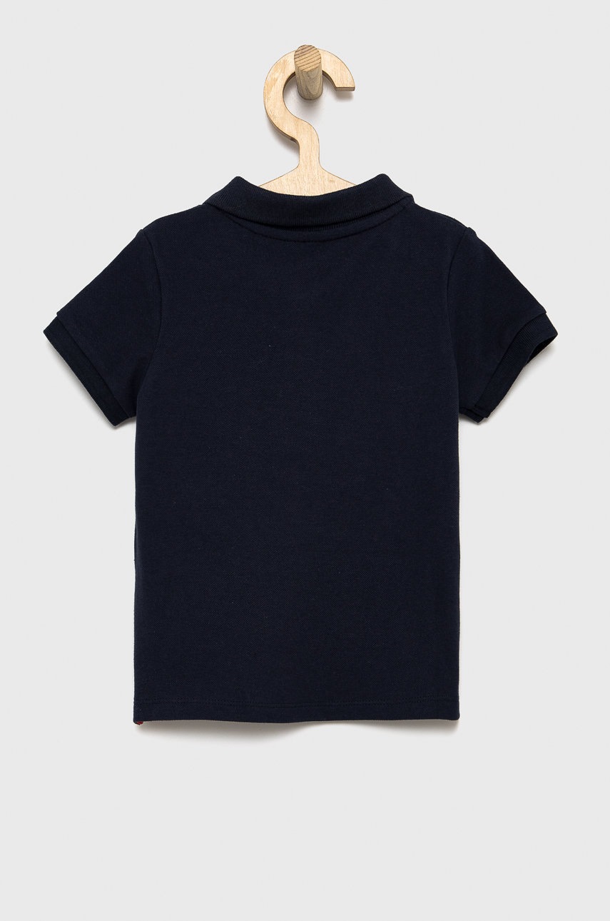 

Детское поло Guess цвет синий гладкий
