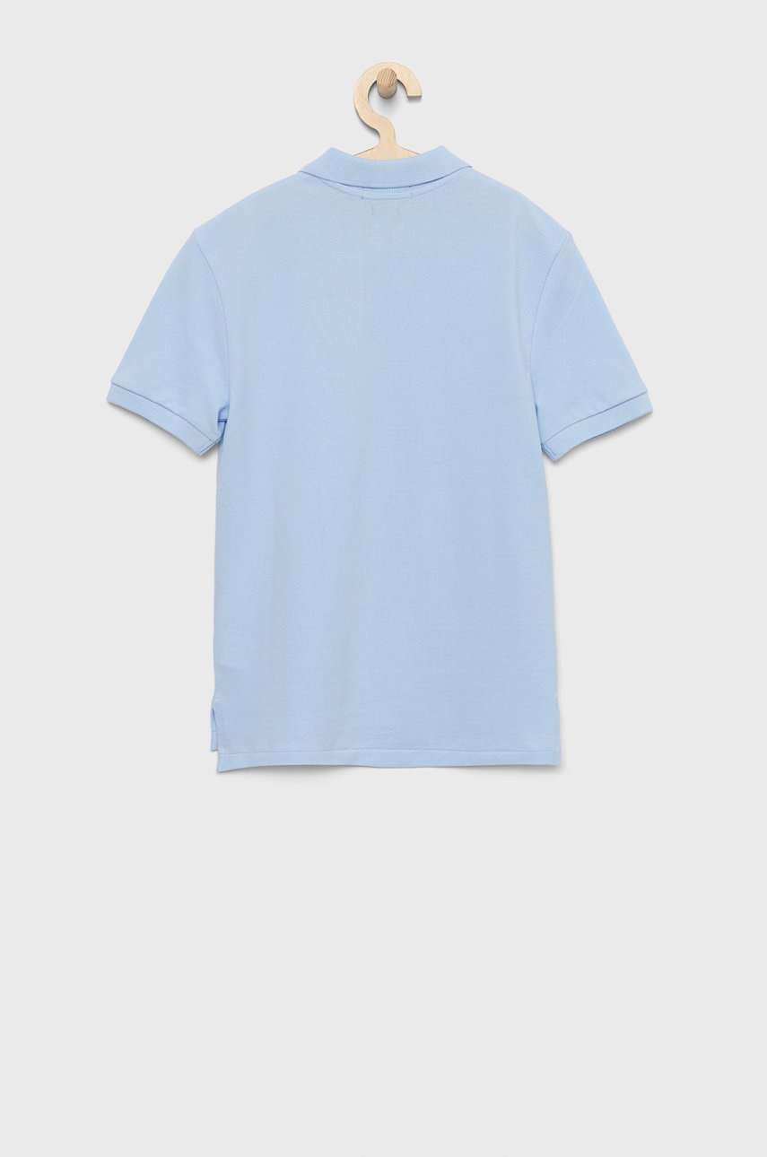 

Детское хлопковое поло Polo Ralph Lauren однотонный