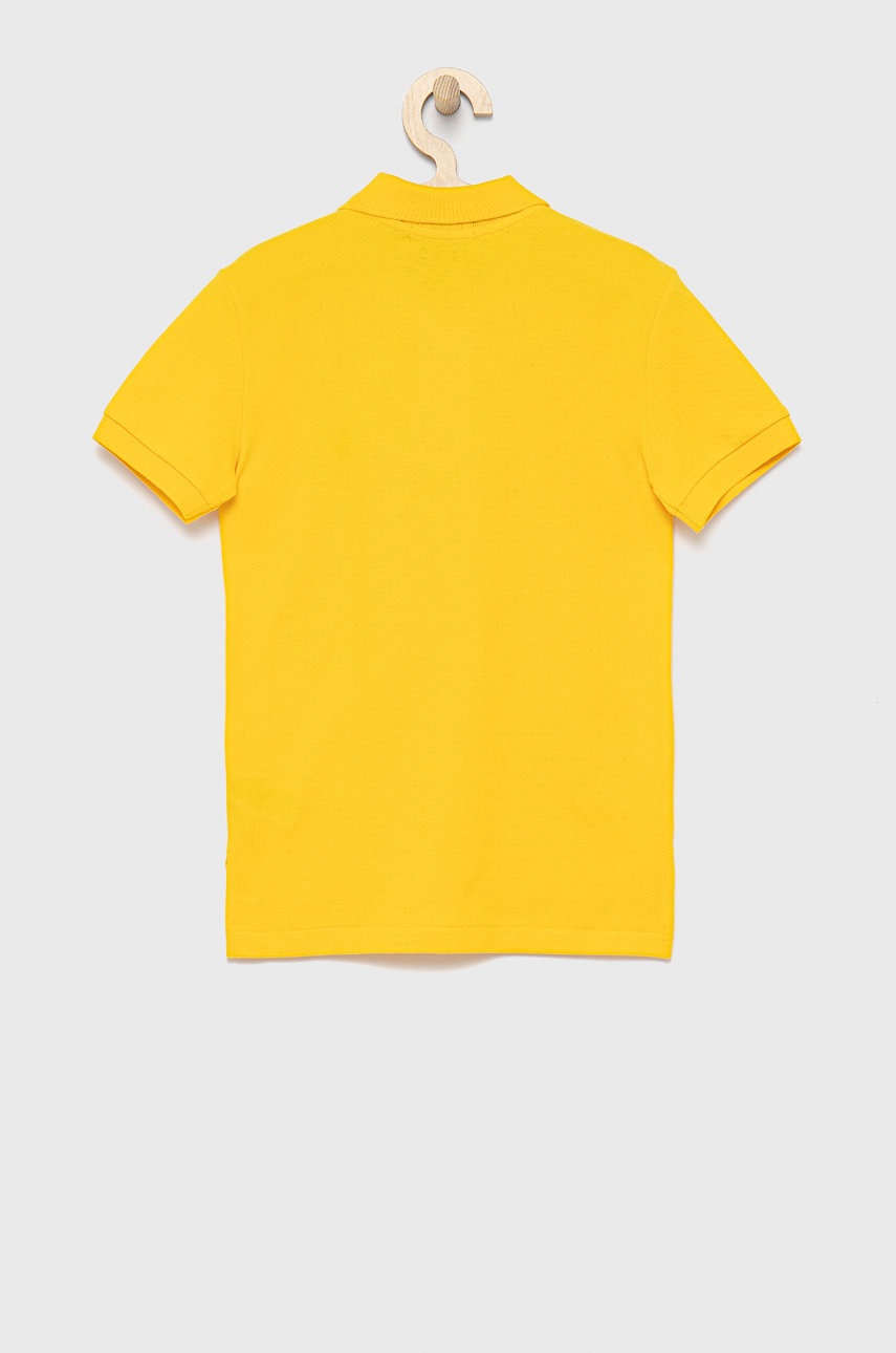 

Дитяче бавовняне поло Polo Ralph Lauren колір жовтий однотонний