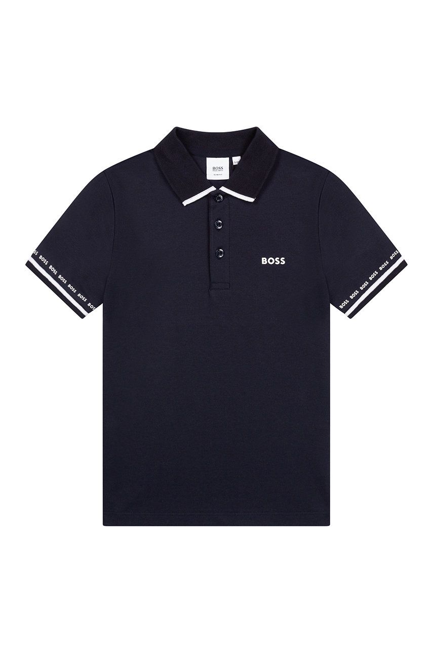 Boss tricou polo copii culoarea albastru marin, neted 2023 ❤️ Pret Super answear imagine noua 2022