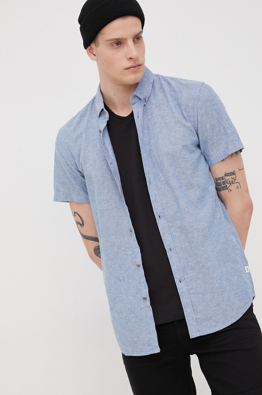 Tom tailor camasa de in barbati, cu guler button-down, regular