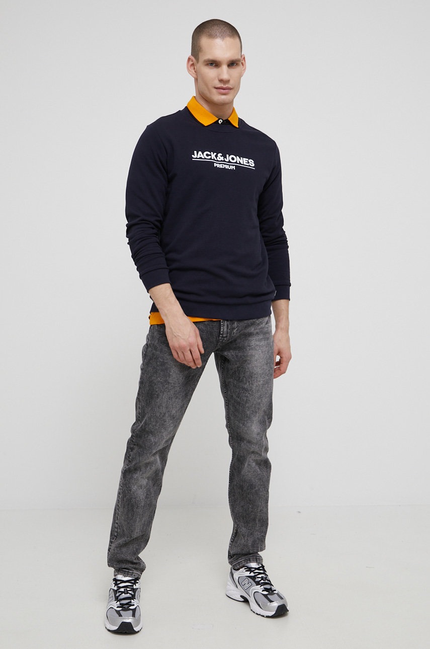 

Бавовняне поло Produkt by Jack & Jones колір помаранчевий гладкий