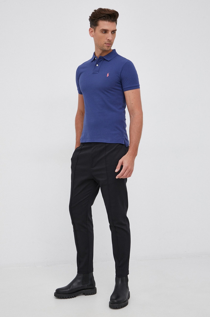 

Хлопковое поло Polo Ralph Lauren гладкий