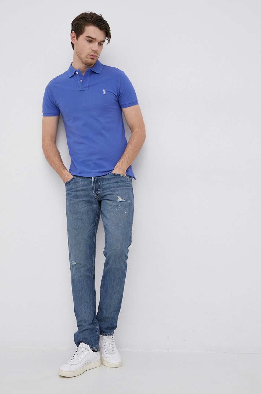 

Хлопковое поло Polo Ralph Lauren гладкий