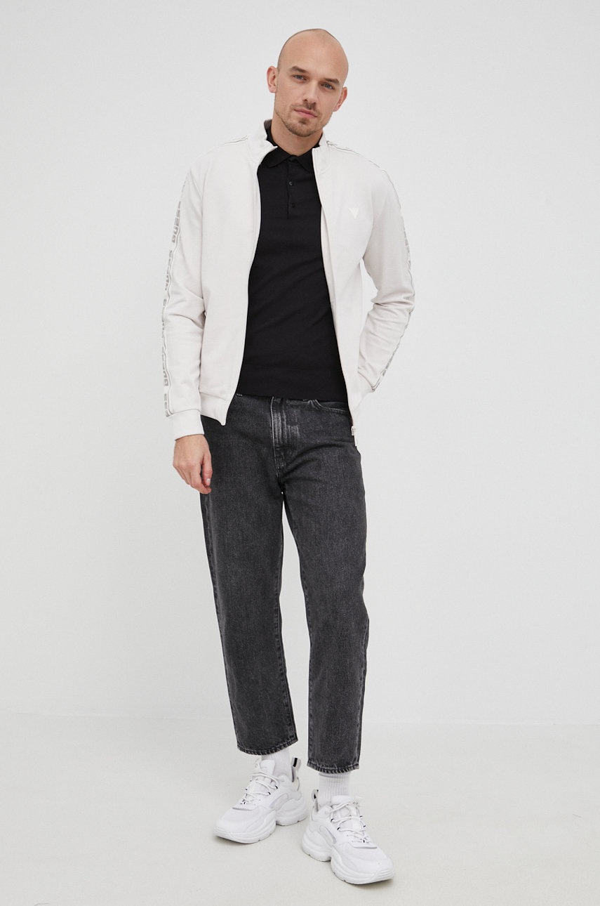 

Поло Trussardi мужской цвет чёрный гладкий