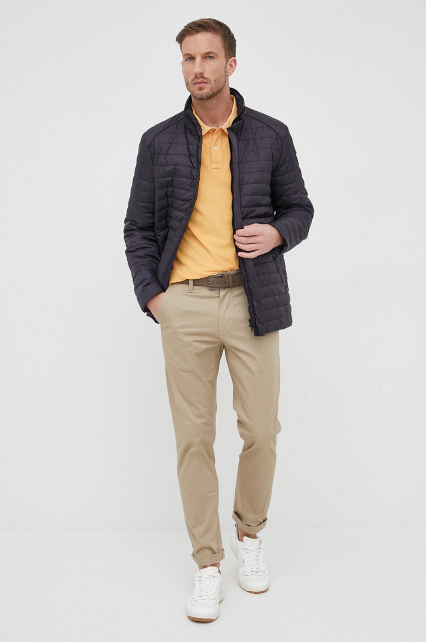 

Поло Woolrich мужской цвет жёлтый однотонный