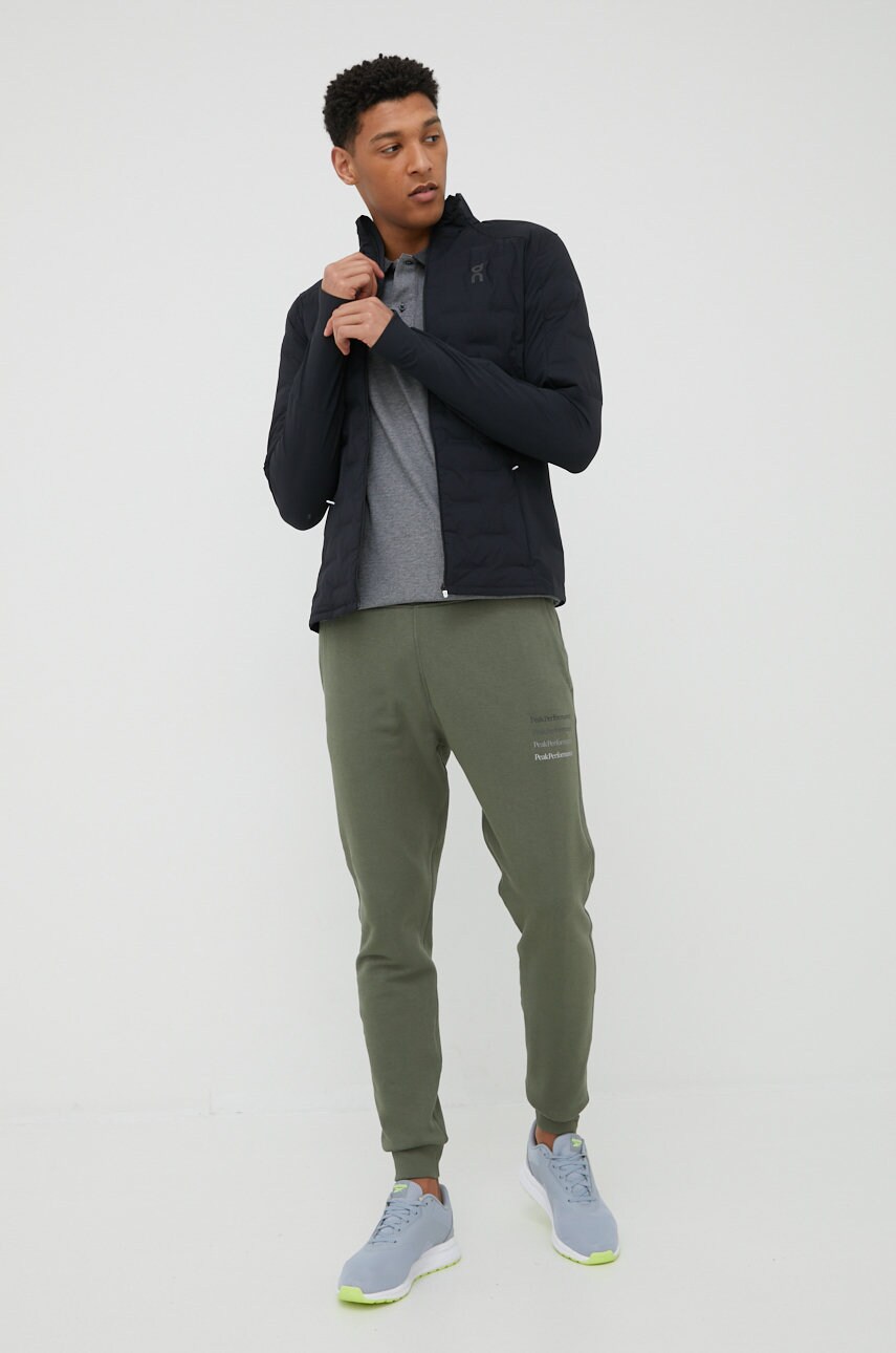 

Поло Jack Wolfskin мужской цвет серый меланж