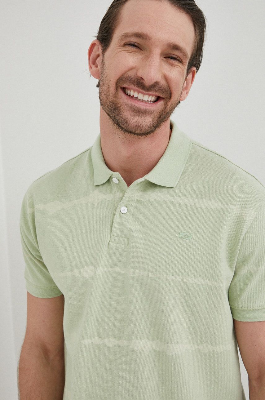 Bavlněné polo tričko Pepe Jeans Farrell zelená barva - zelená -  100% Bavlna