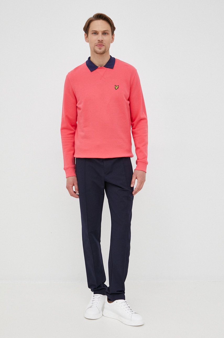 

Поло Lyle & Scott чоловічий колір синій однотонний