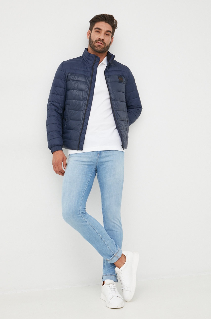 

Бавовняне поло BOSS Boss Athleisure колір білий