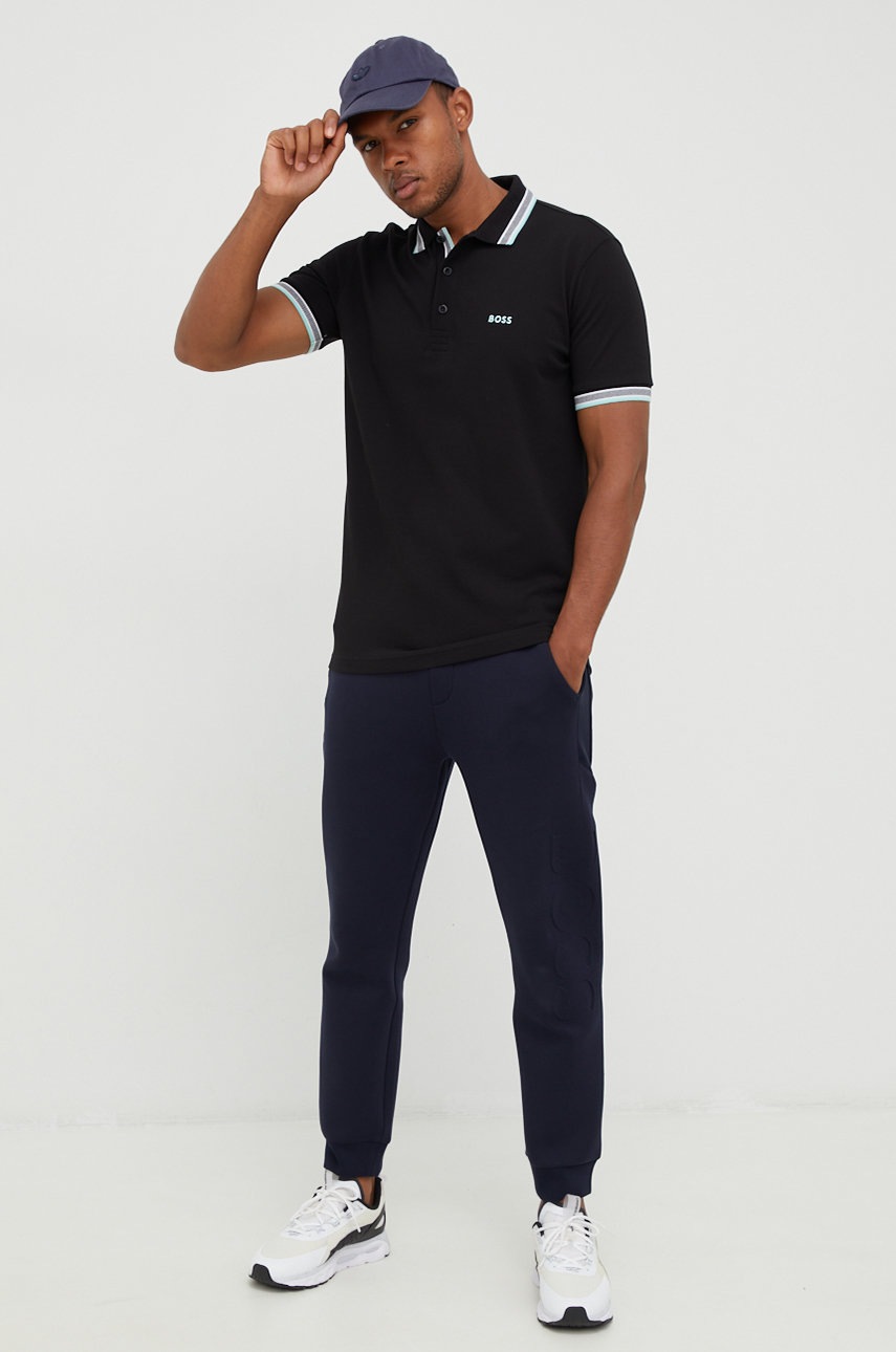 

Хлопковое поло BOSS Boss Athleisure цвет чёрный