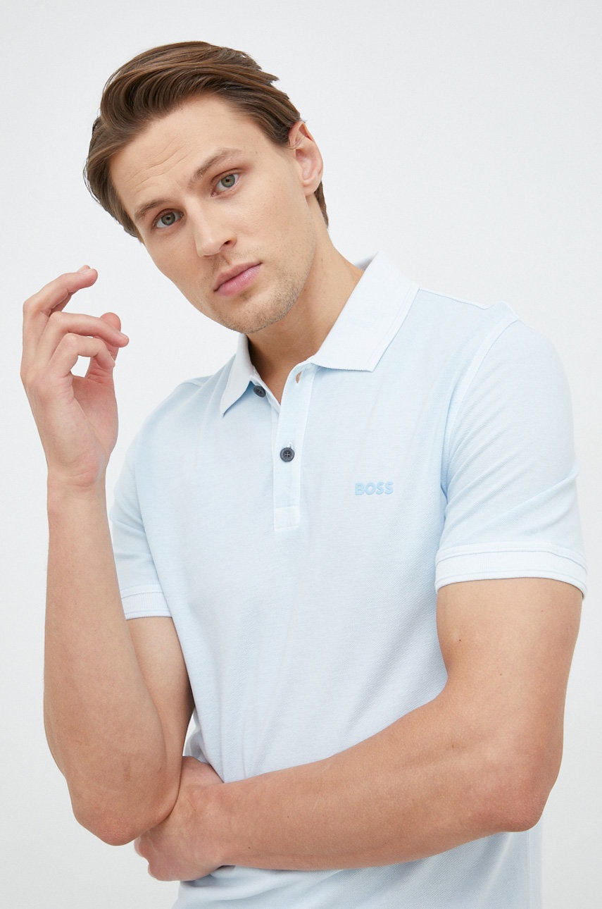 

Хлопковое поло BOSS Boss Casual однотонное