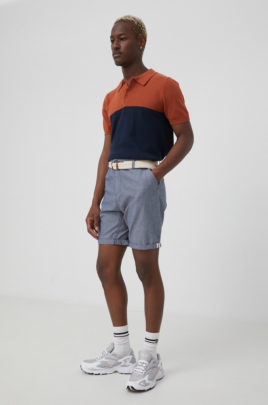 Brave soul polo de bumbac neted
