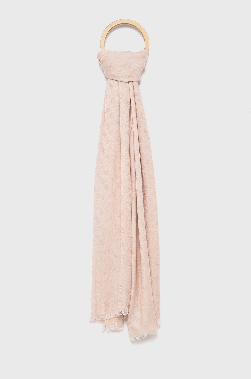

Шал Guess в розово с десен, Розов