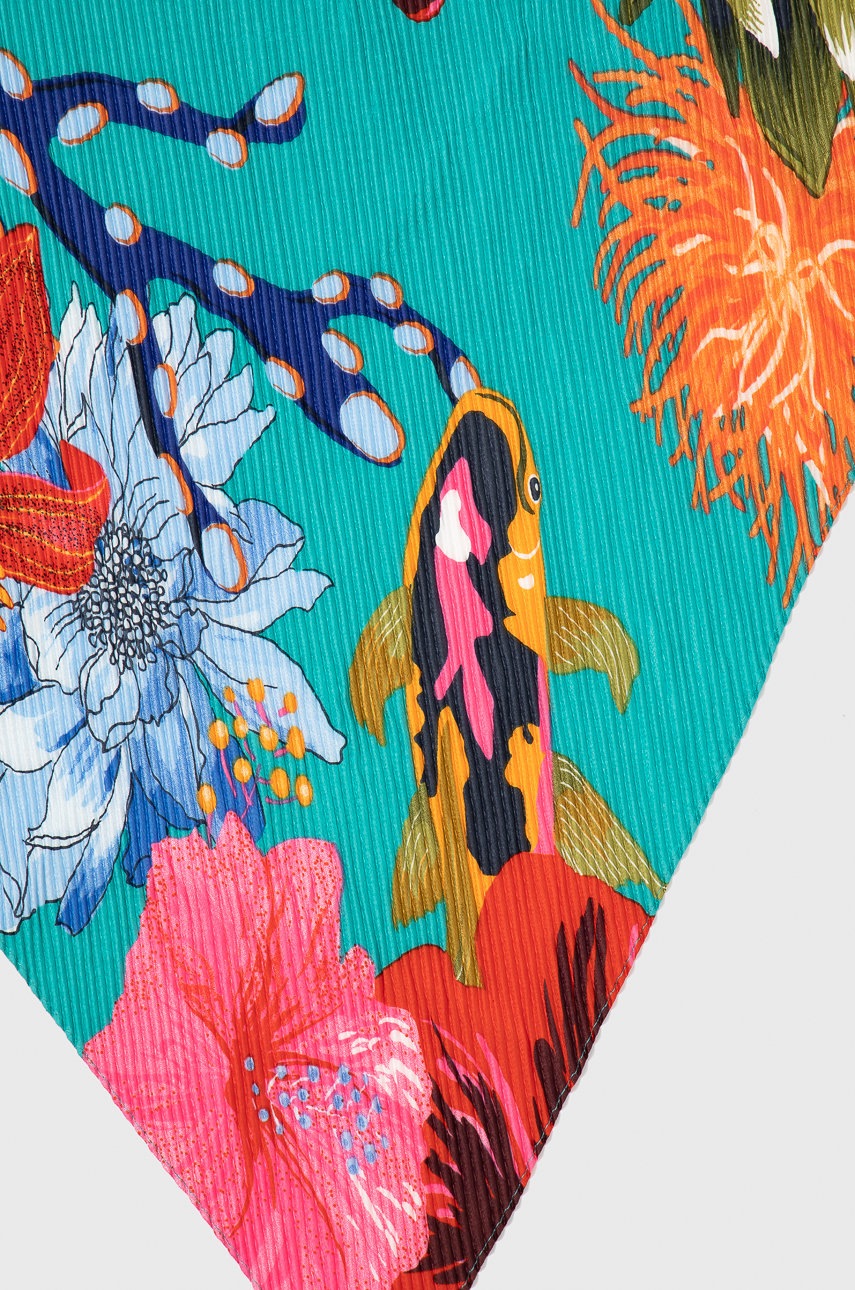 

Хустка Desigual жіноча колір бірюзовий візерунок