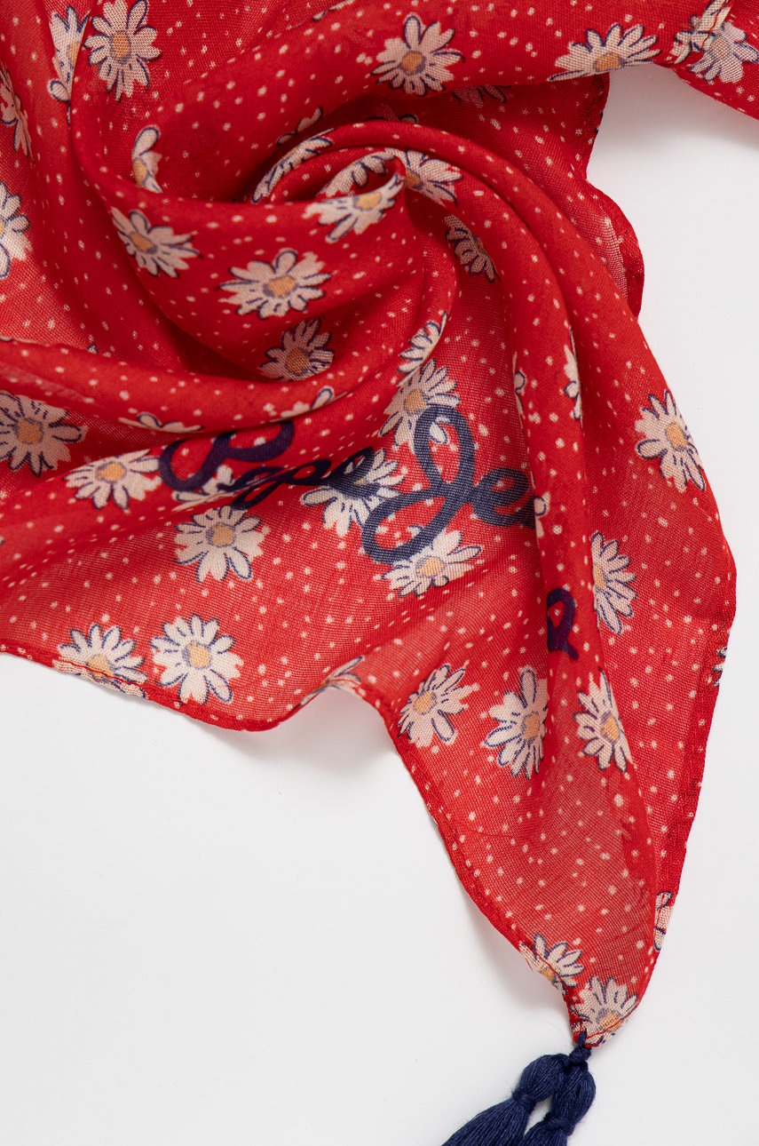 

Хустка Pepe Jeans Rory Scarf жіноча колір червоний візерунок
