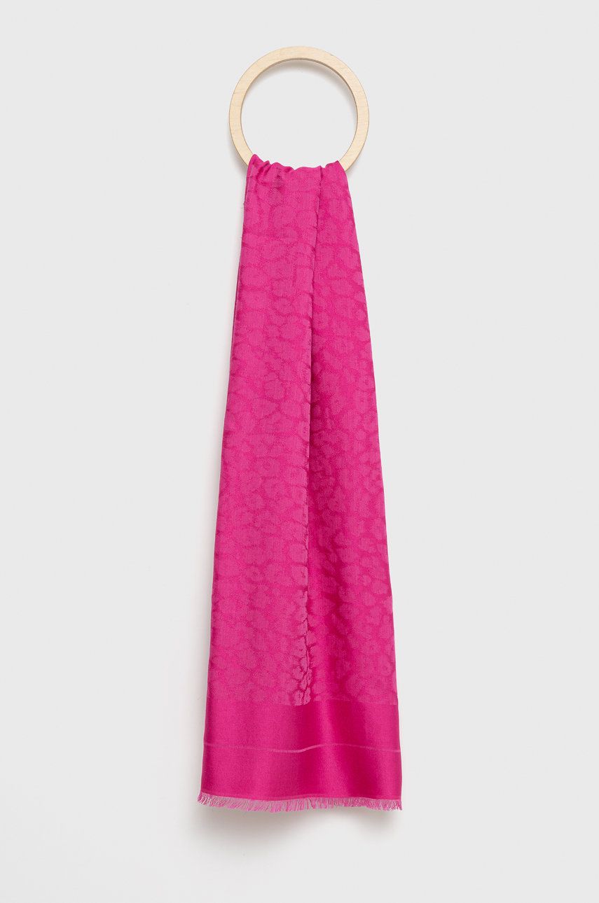 Boss esarfa cu lana culoarea roz, modelator 2023 ❤️ Pret Super answear imagine noua 2022