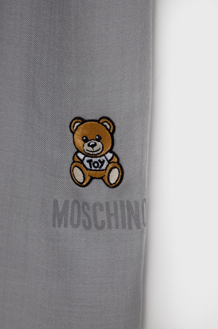 

Шарф Moschino мужской цвет серый гладкий