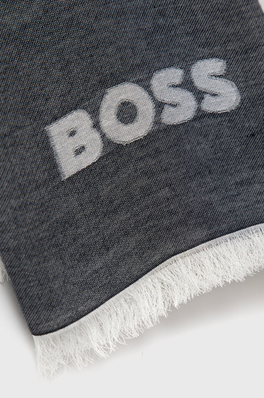 

Шарф Boss мужской цвет синий узорный