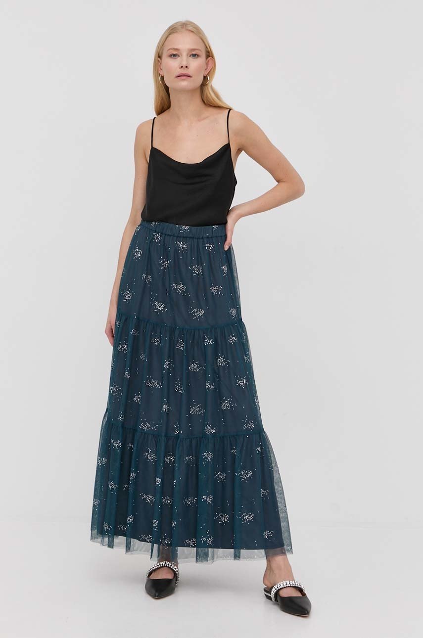 

Спідниця MAX&Co. колір бірюзовий maxi розкльошена