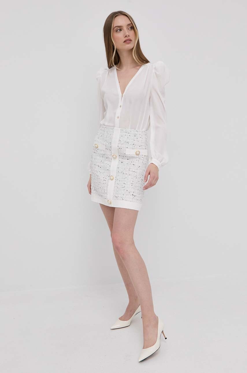 

Спідниця Guess колір білий mini розкльошена